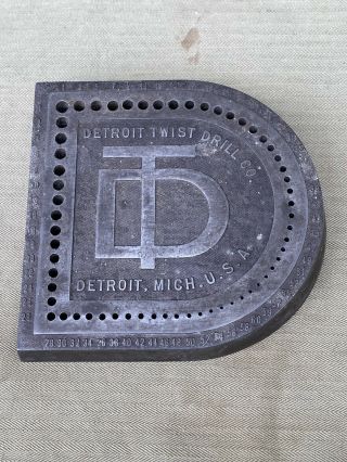 Vintage Detroit Twist Drill Co.  Caddy Index Cast Machinist
