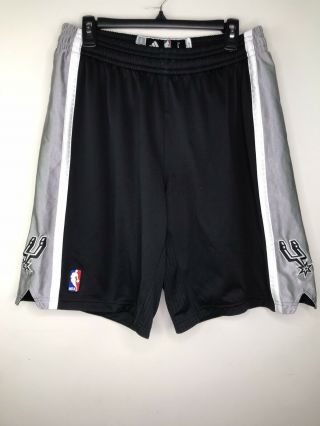 San Antonio Spurs Nba Adidas Black Authentic Team Issued Pro Cut Game Short