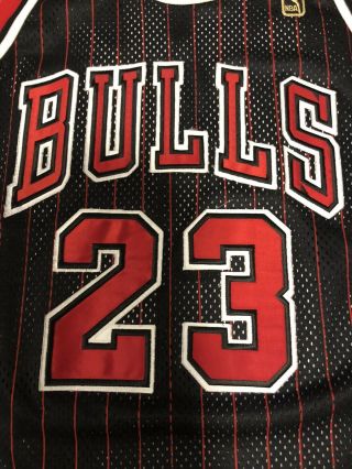 Vintage 96 - 97 Michael Jordan Chicago Bulls Champion Jersey Gold Logo Authentic 3
