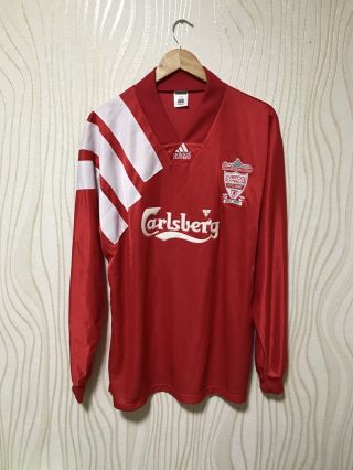 Liverpool 1992 1993 Home Football Shirt Soccer Jersey Long Sleeve Adidas Vintage