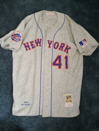 Mitchell And Ness 1969 Ny York Mets 100th Anniversary Tom Seaver Grey Jersey