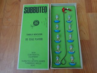 Vintage Subbuteo Hw Heavyweight Ref 5 Manchester City Boxed Complete Team
