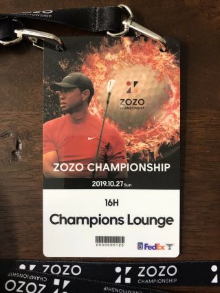 2019 Zozo Championship Golf Pga Sunday Badge Ticket Pass Stub Tiger Woods Win 82