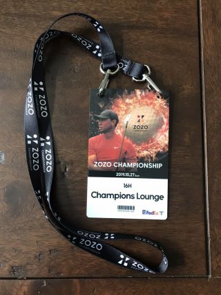 2019 Zozo Championship Golf PGA Sunday Badge Ticket Pass Stub Tiger Woods Win 82 3