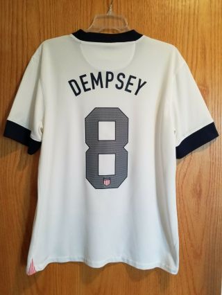 Nike Usa Us Soccer Usmnt 2013 Centennial Home Jersey Clint Dempsey 8 Size L