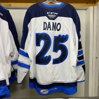 Manitoba Moose 2018 - 19 Ahl Game Worn Set 2 White Jersey Marko Dano 25