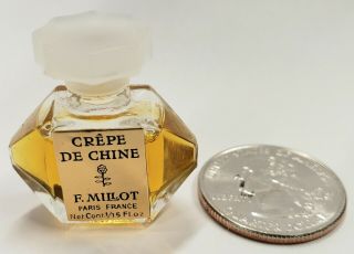 Vintage 2ml Crepe De Chine By F.  Millot Extrait De Parfum - Miniature 90 Full