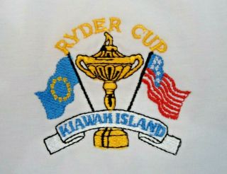 Vintage Glenmuir Ryder Cup Kiawah Island White Golf Polo Shirt Size L Large 2