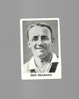 Vintage Cricket Card - Don Bradman - Number 1 - Radio Fun Series