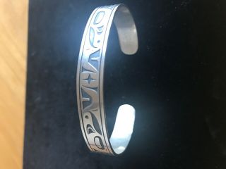 Vtg Metal Arts Group Mag Southwest Style Sterling Silver Cuff Bracelet