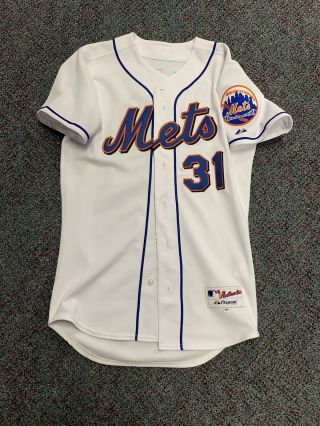 Majestic Mlb Baseball Mike Piazza York Mets Authentic White Jersey Size 40