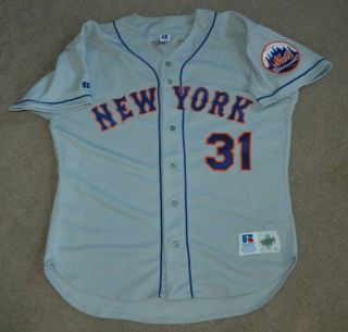 Vtg Mike Piazza York Mets Russell Authentic Baseball Jersey Sz 48