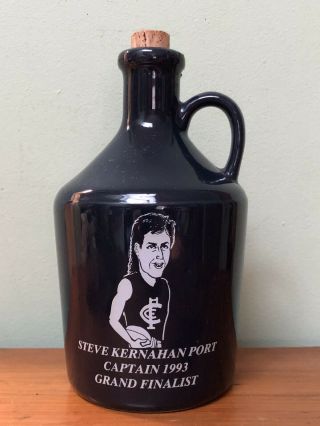 Vintage Carlton Football Club Premiership Port Empty Bottle Steve Kernahan 1993