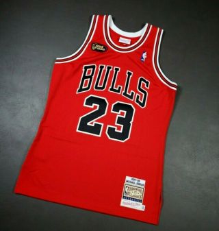 100 Authentic Michael Jordan Mitchell Ness 97 98 Finals Bulls Jersey Size 40 M