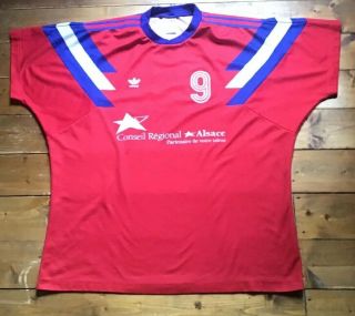 Authentic Vintage Adidas Football Shirt 1992.  France Alsace.  Size: Xl
