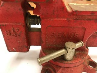 Vintage Sears 3 1/2 Inch Swivel Bench Vise With Anvil,  Made In Japan