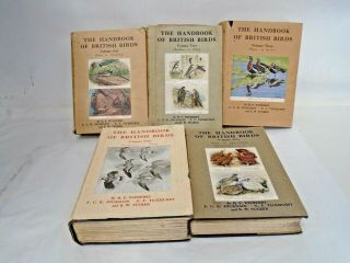 The Handbook Of British Birds Witherby 1938 - 1941 Vol 1 - 5 All First Editions