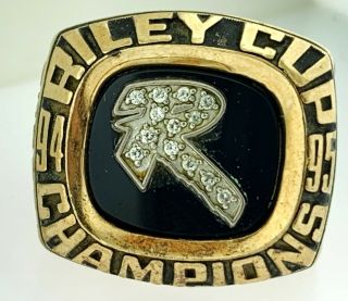 1995 Renegades Riley Cup Hockey Championship Ring Solid 10k Gold Canadian League