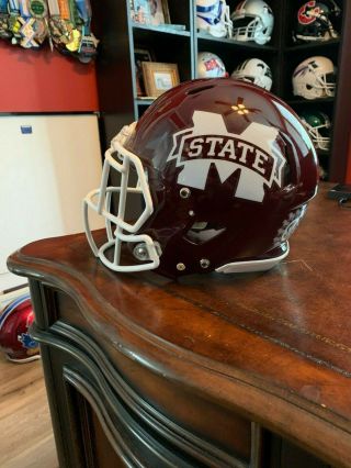 Mississippi State Bulldogs Authentic Game Worn Football Helmet With Award Decals