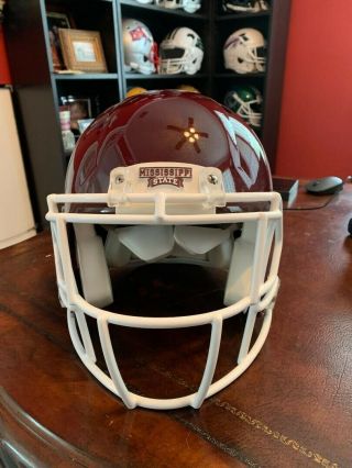 Mississippi State Bulldogs authentic game worn football helmet with award decals 2