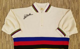 Vintage World Champion Cycling Jersey - Signed by Eddy Merckx 2