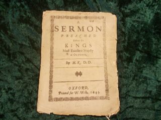 Henry Killigrew Sermon King Charles I Oxford Civil War 1643