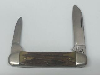 Vintage Queen 2 - Blade Stag Handle Pocket Knife