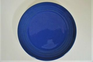 Vintage Bauer Ring Ware Dinner Plate Cobalt Blue 9 1/2 Inches