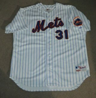 Vtg Mike Piazza York Mets Rawlings Authentic Baseball Jersey Sz 52