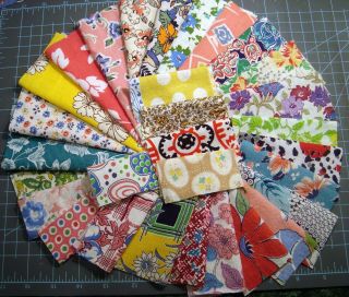 Quilters Dream 30 Pc Vintage Feedsack Fabric Assortment Quilts Or Crafting B