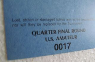 FRIDAY ENTRANCE TICKET 1994 U.  S.  AMATEUR WON BY TIGER WOODS - HIS FIRST OF THREE 3