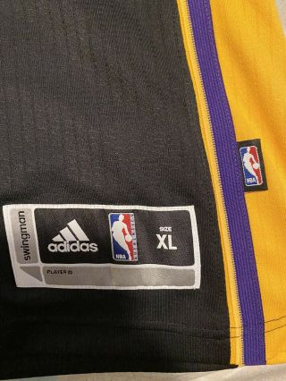 Adidas Los Angeles Lakers Kobe Bryant 24 Hollywood Nights Black Sleeve Jersey XL 3