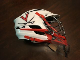 University Of Virginia Uva Cavaliers Lacrosse Game Worn Cascade Goalie Helmet