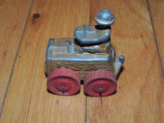 Vintage Barclay Manoil Usa Army Tractor With Tow Hook And 2 Cannon Howitzers