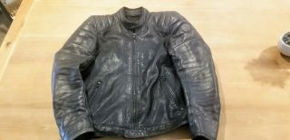 Revit Stewart Air Perforated Leather Motorcycle Jacket - Size 48