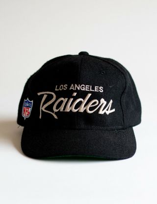 Vintage Sports Specialties Los Angeles Raiders Script Snapback Hat Cap Nwa