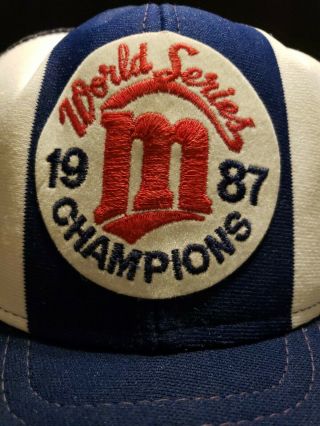 Vintage Minnesota Twins 1987 World Series champions trucker hat 2