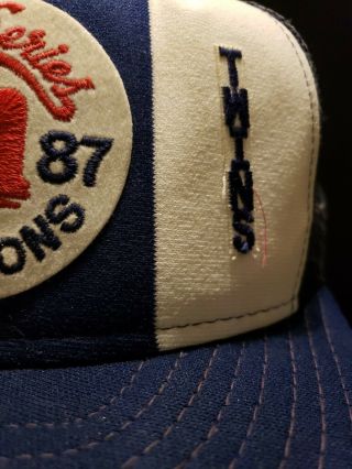 Vintage Minnesota Twins 1987 World Series champions trucker hat 3