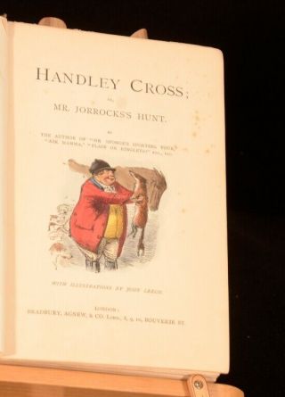 1854 Handley Cross Colour Illustrated Mr Jorrock ' s Hunt J Leech 3