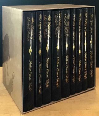 Rare Box Set On Sherlock Holmes Novels By Arthur Conan Doyle 9 X Hardback Vols
