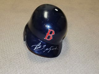 Carl Yastrzemski Game Worn Signed Batting Helmet Boston Red Sox Hof