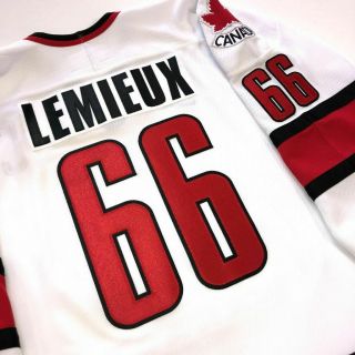 Mario Lemieux 2002 Olympics Team Canada White Nike Jersey Size Xxl