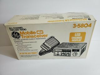 GE General Electric 3 - 5804 Two Way CB Radio LED Display Orig Box Vintage O1 2
