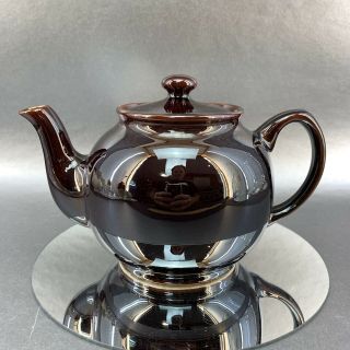Sadler Vintage Iridescent Brown Betty 5 Cup Teapot Pottery Tea England 881