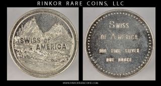Vintage Swiss Of America 1oz.  999 Fine Silver Round