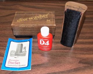 Vintage Discwasher D4 System Vinyl Record Cleaning Kit 1982 Brush Box Fluid Ex