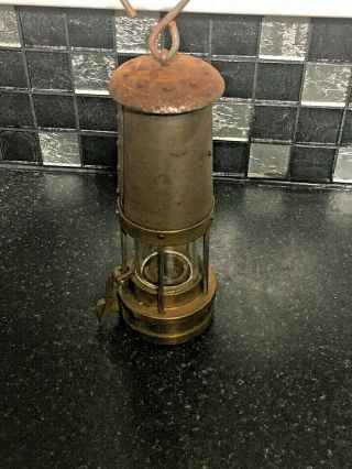 Vintage Miners Lamp E Thomas & Williams? Missing Name Plate E.  T.  W On Glass