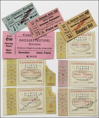 9 Tickets Stadium Olympic Games Berlin 1936