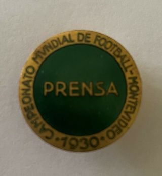 1930 Uruguay Football/soccer World Cup Press (prensa) Badge