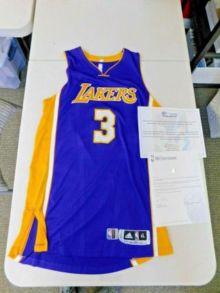 Adidas Nba Los Angeles Lakers Authentic Game Issued Anthony Brown Jersey Rc 2015